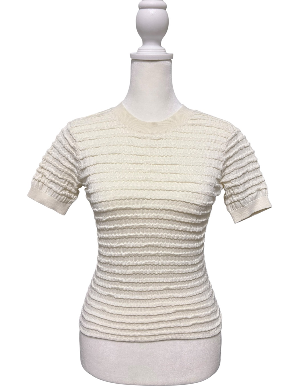 Frame Silk & Cotton Smocked Sweater Top Size: Xs